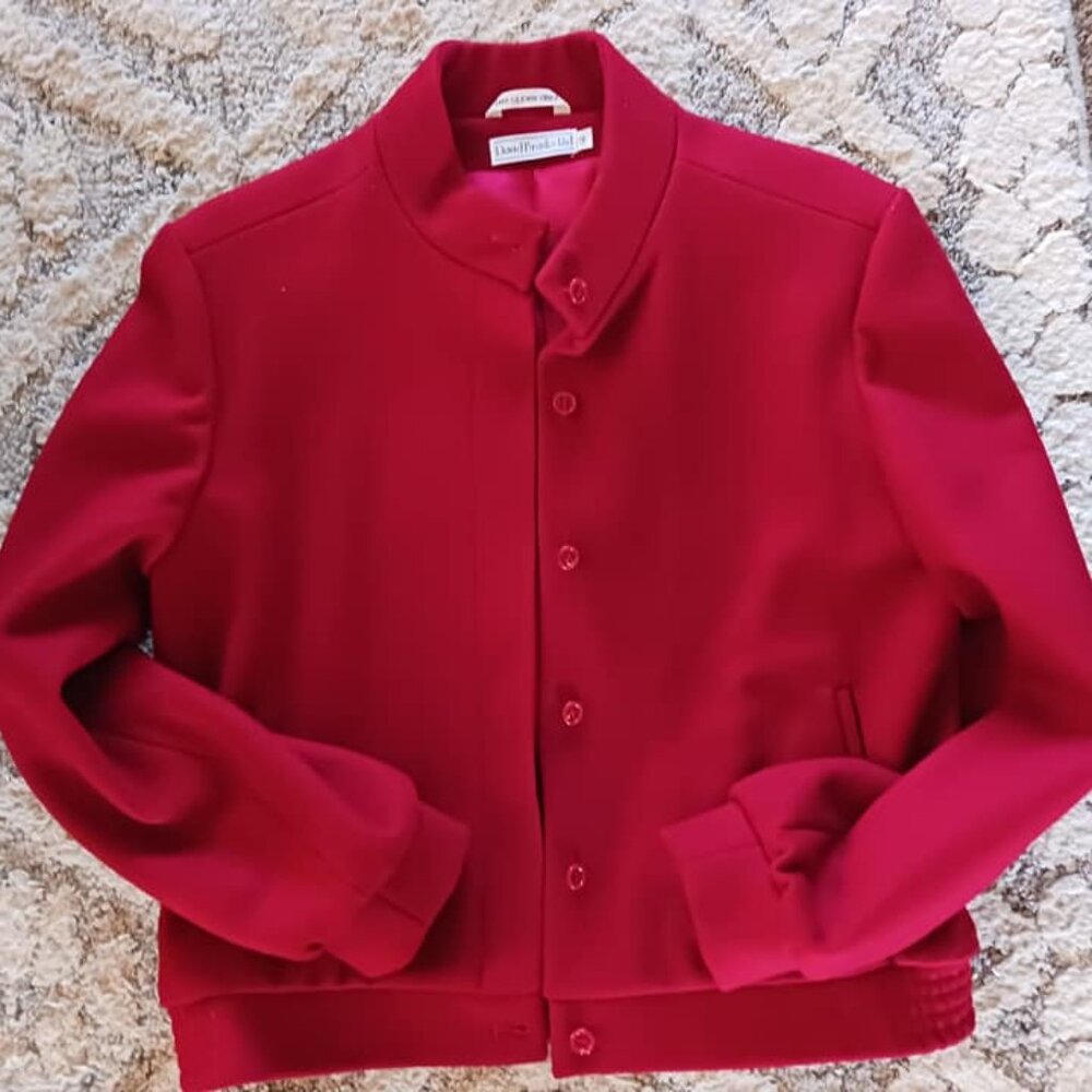 Pristine Ruby Red Womens David Brooks Vintage Woo… - image 1